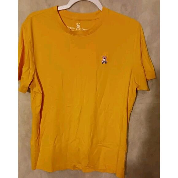 Psycho Bunny Womens Yellow Short Sleeve T Shirt Pima Cotton Logo Size Small (5) - Picture 1 of 4